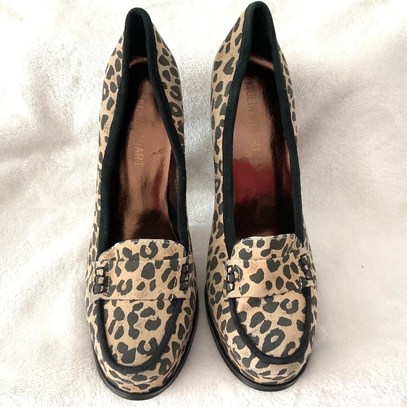 Colin Stuart~Women’s Platform‎ Leopard Print Leather Heels Size 7.5B - Picture 4 of 15